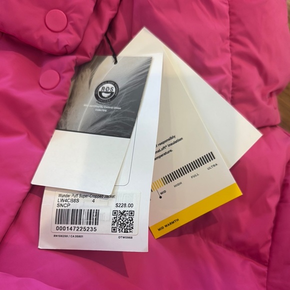 Lululemon Crop Pink Puffer Jacket Size 4 - Picture 2 of 10
